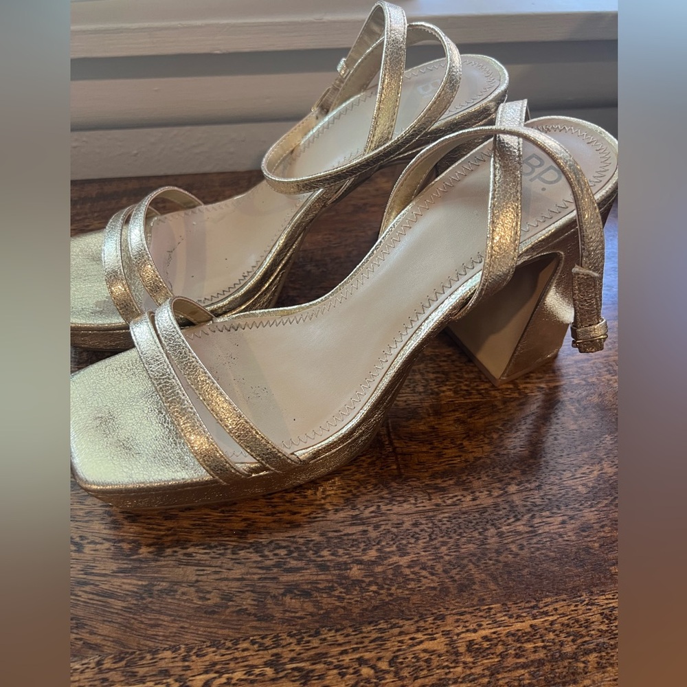BP Gold Strappy Heels